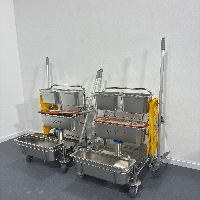 Stainless Steel Cleaning Trolley X2 image 0